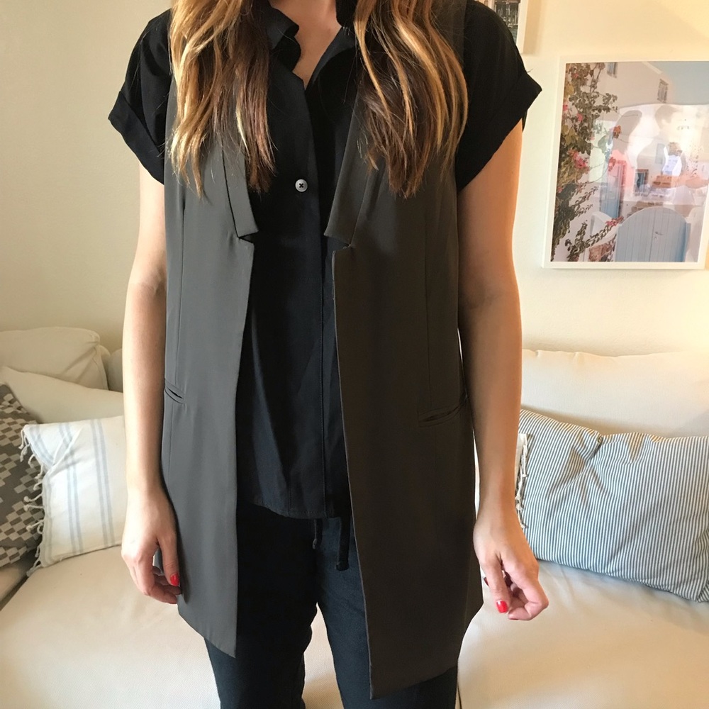 Forever 21 dark green vest jacket